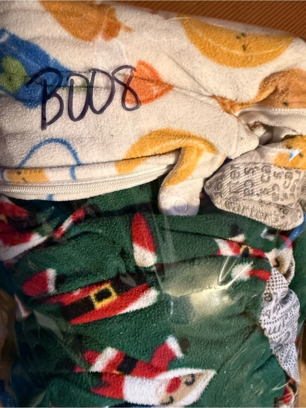Carter's Kids Fleece Pajama Set - Blue, Green & Pink Prints